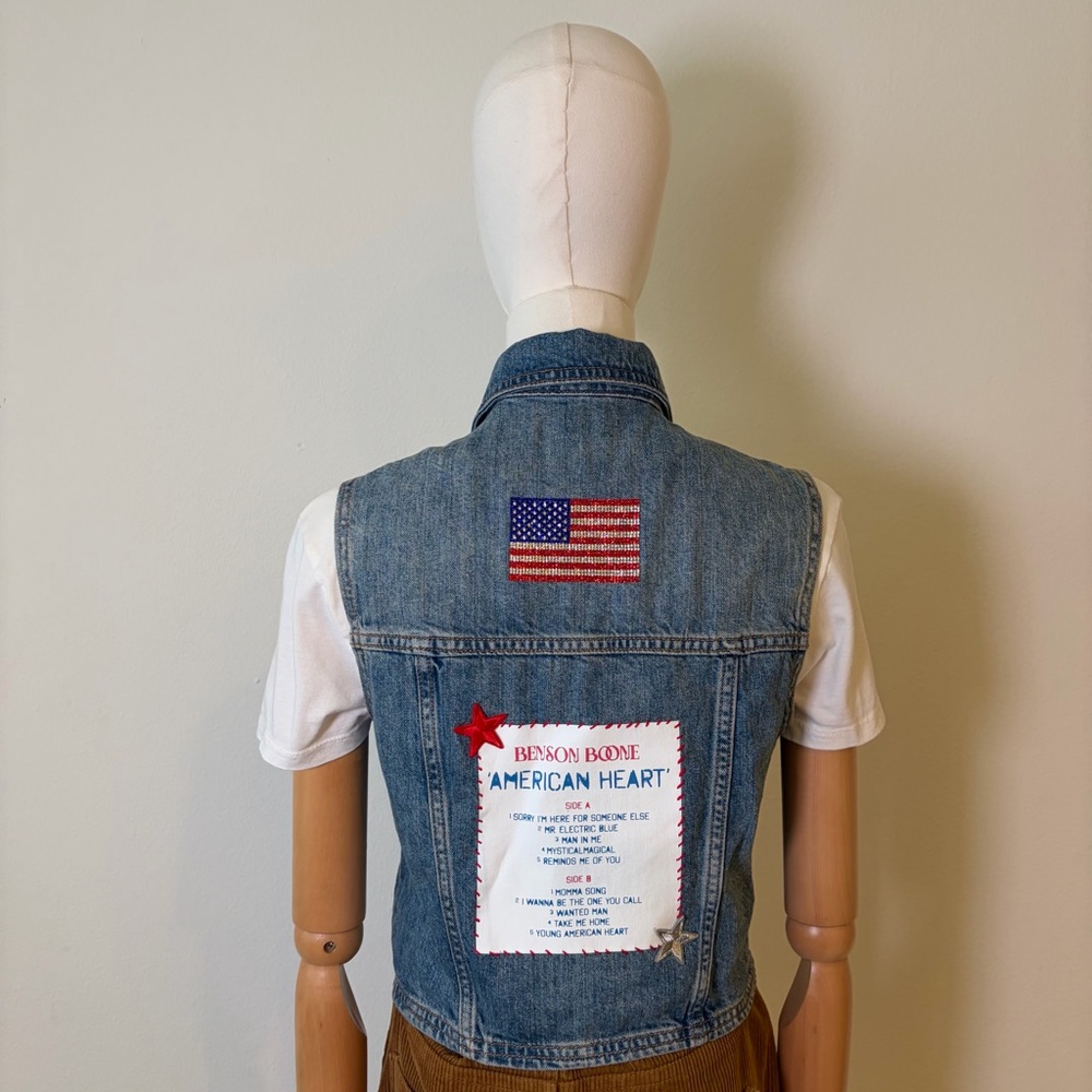 Wild Fable x Benson Boone Denim Vest - American Heart - Size S - Picture 7 of 14